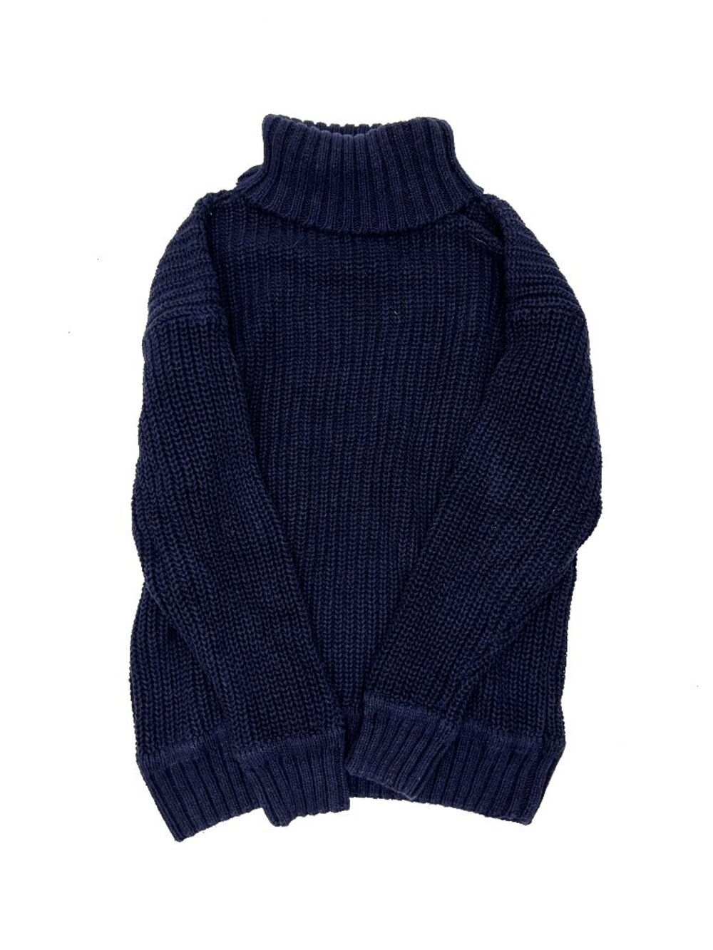 Gap Vintage 80's Chunky Oversized Turtleneck Sweater Blue Womens M